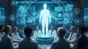 Ilustración del paciente como centro de la educación médica y la toma de decisiones en salud